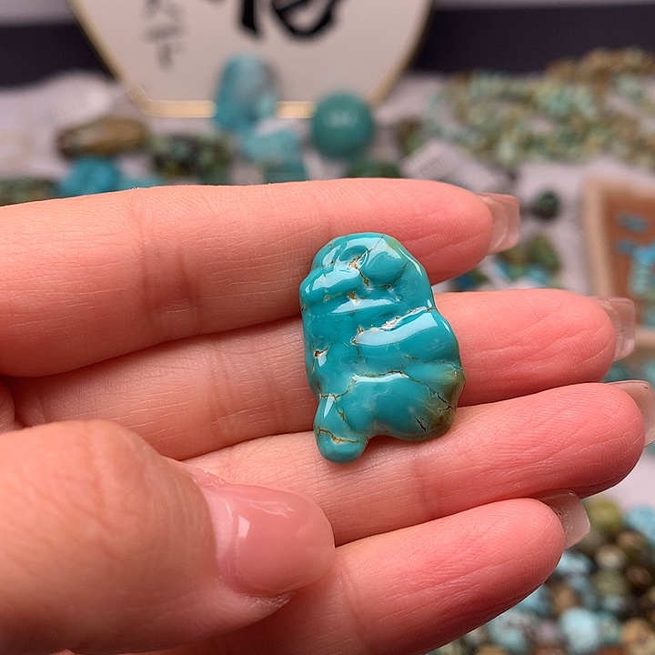 绿松石未镶嵌扣子