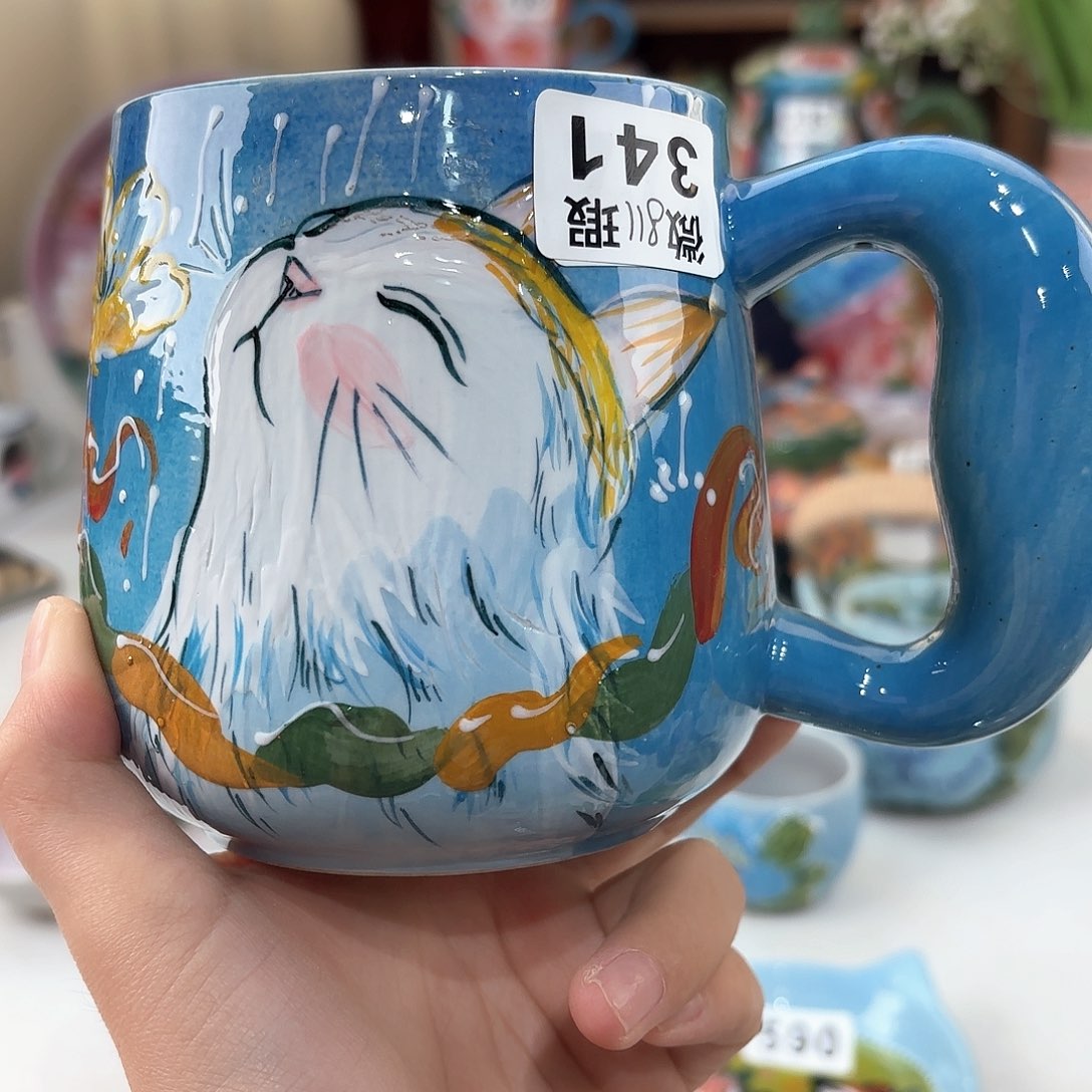 景德镇手绘高温釉下彩陶瓷茶具