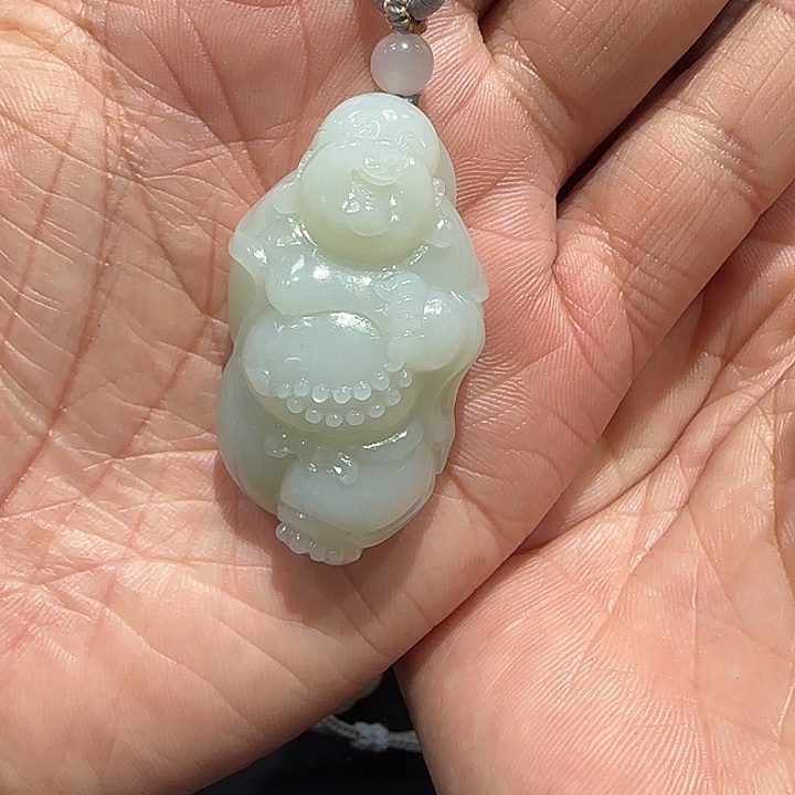 和田玉未镶嵌颈饰新疆且末蓝