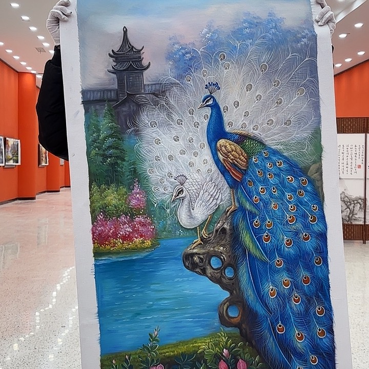 国画二郎老师国际展览原作