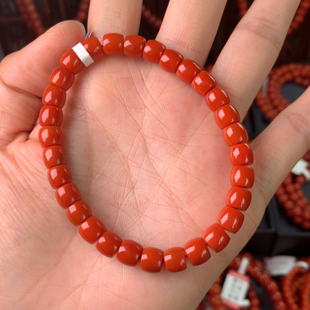 南红玛瑙手链未镶嵌7m手链糖