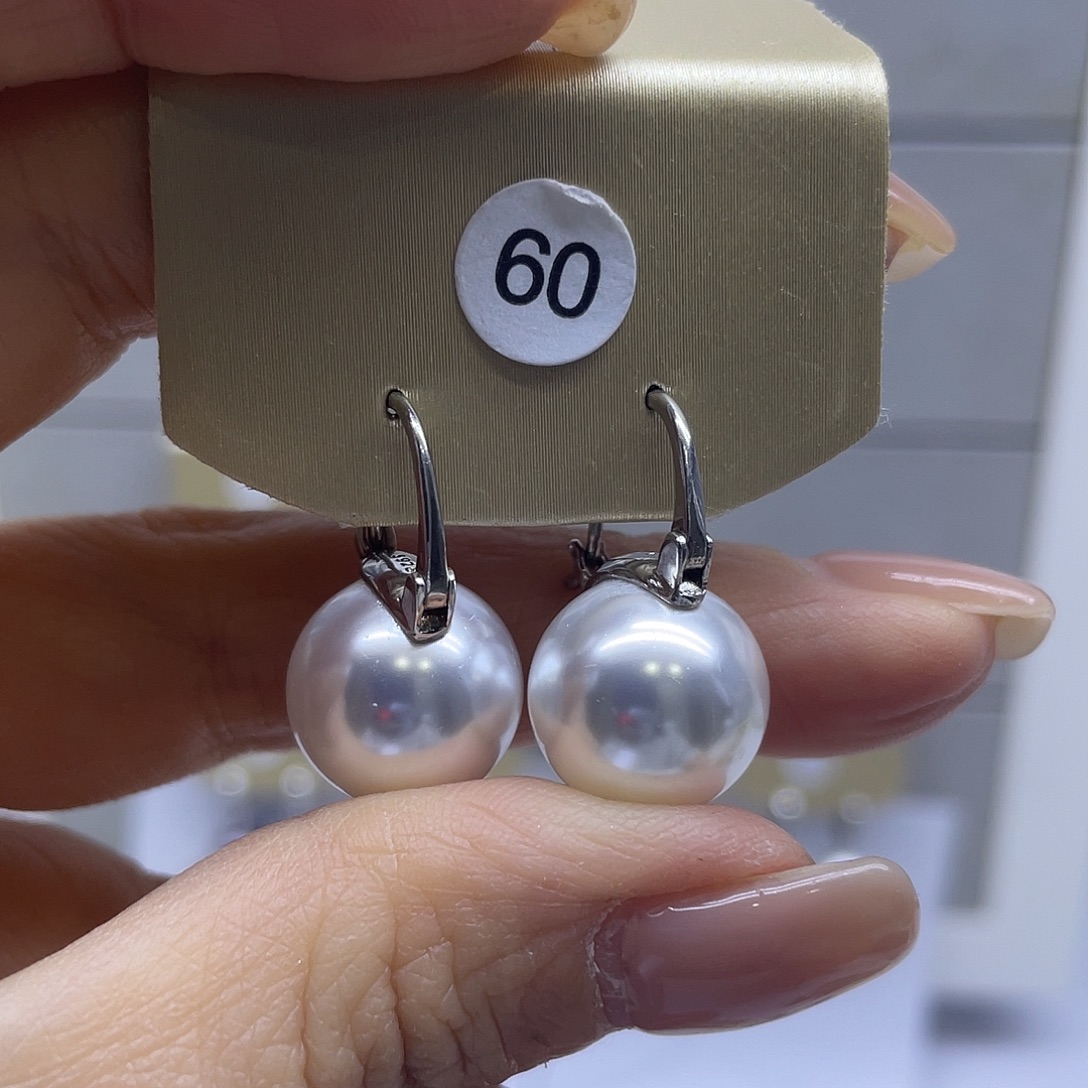 耳饰淡水珍珠银S925镶嵌