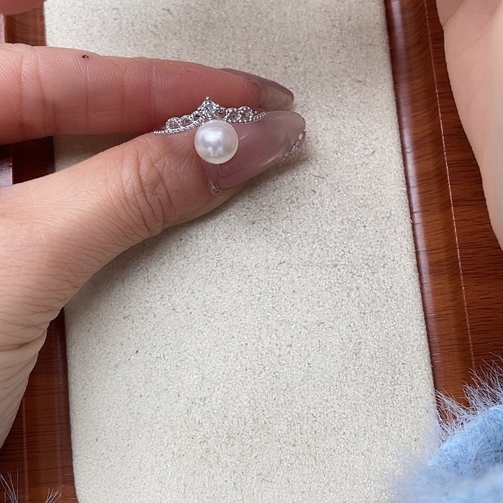 海水珍珠戒指银S925镶嵌