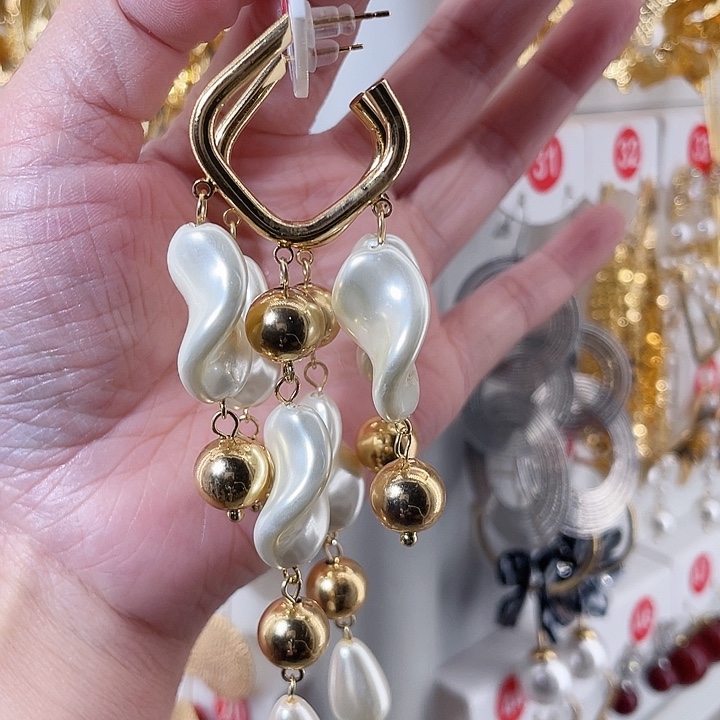 仿珍珠铁合金合金饰品耳饰13