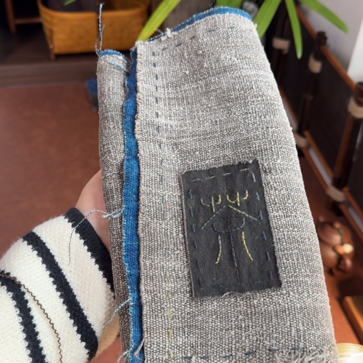 老麻布手工茶席垫