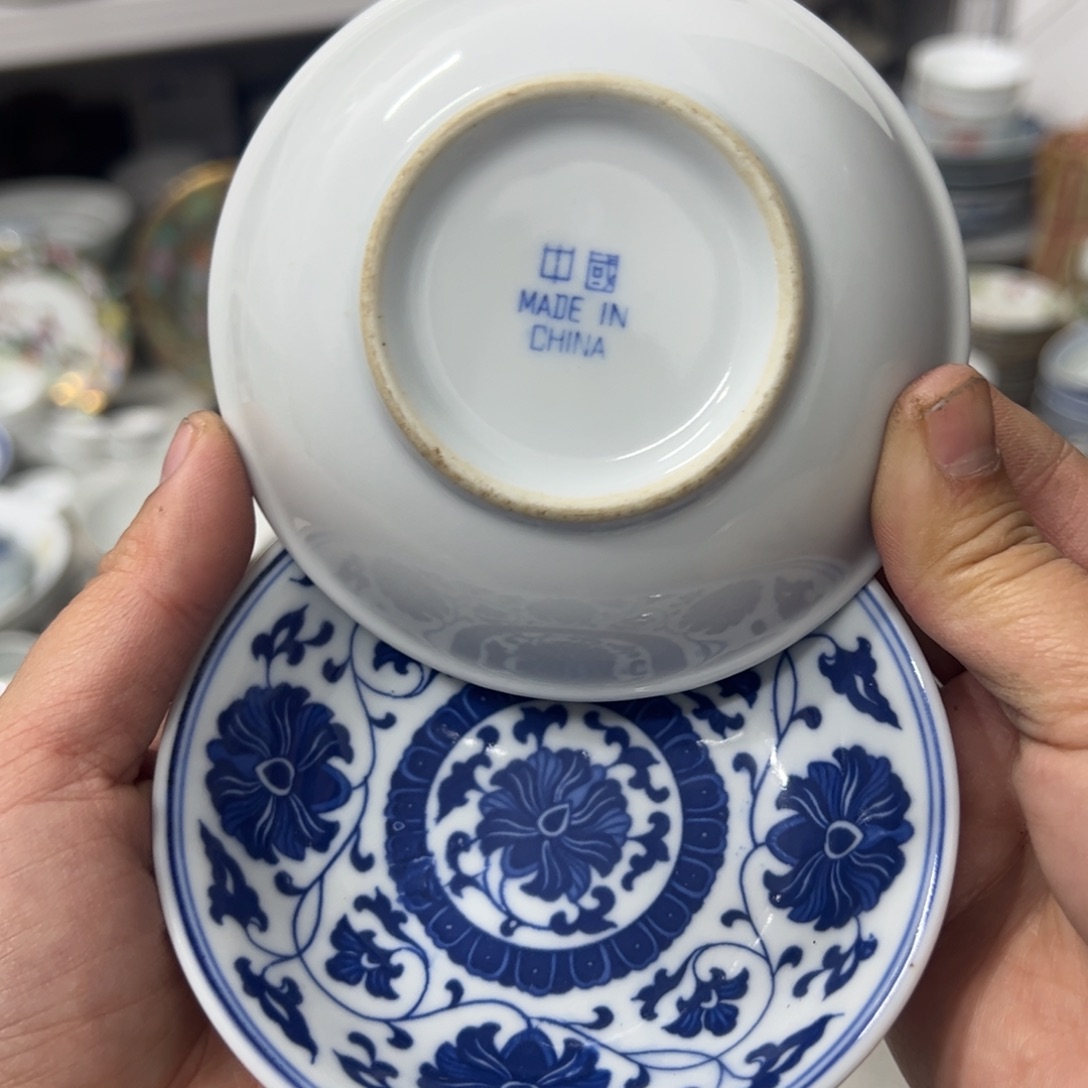 陶摆件10厘米佛莲2个