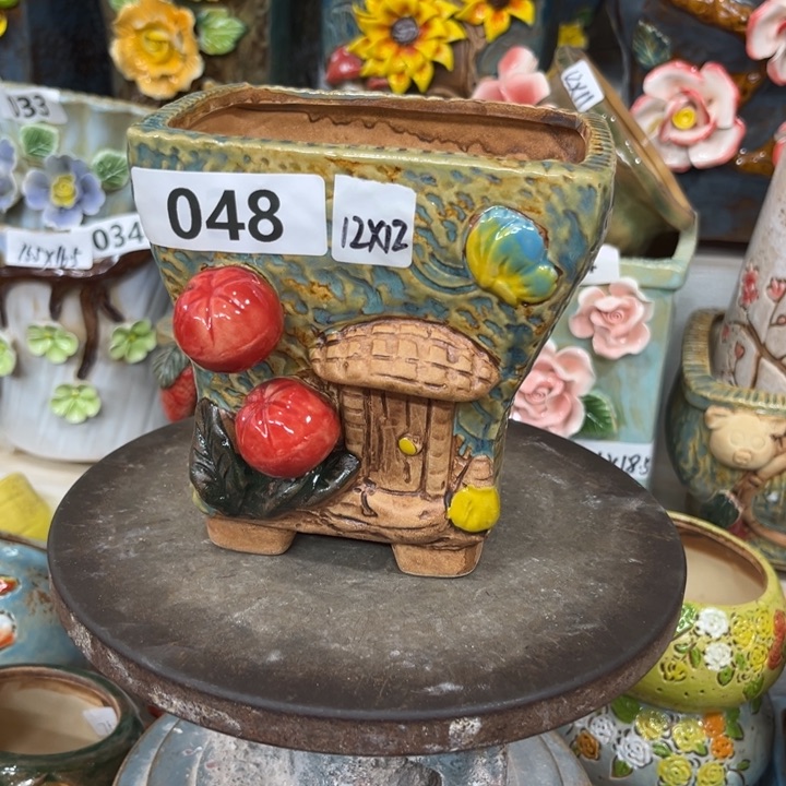 紫砂花盆粗陶材质多肉花盆