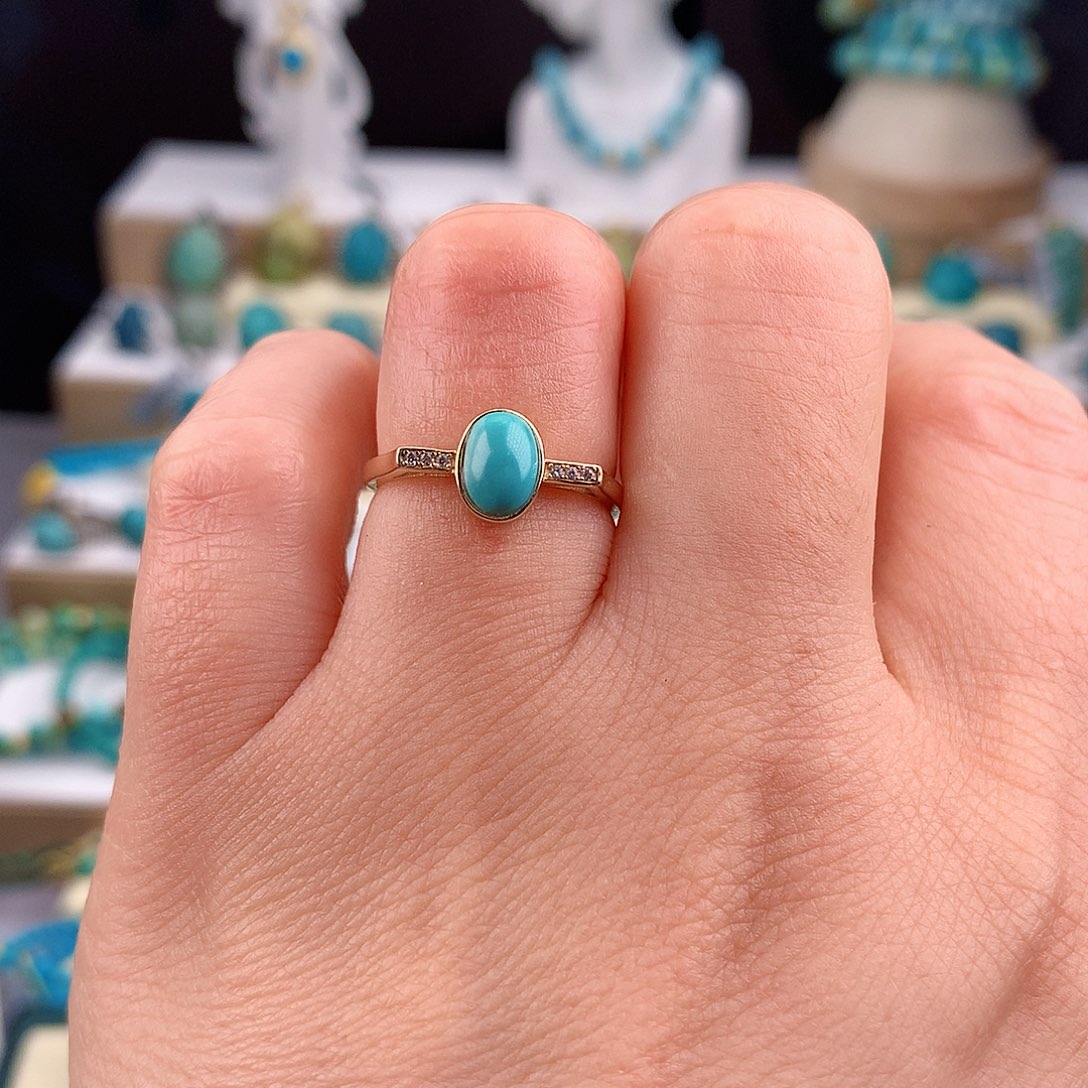 绿松石未镶嵌戒指