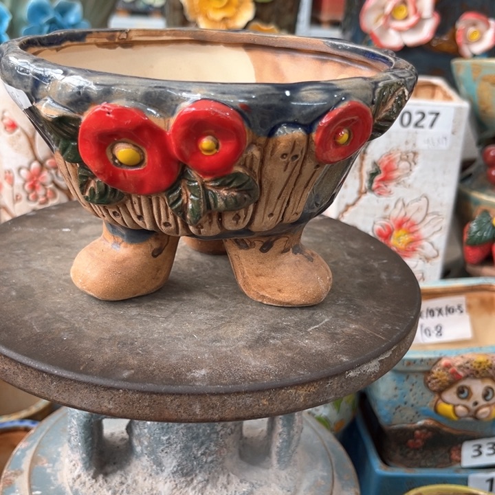 紫砂花盆粗陶材质多肉陶瓷花盆