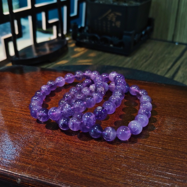 【书记甄选】天然紫水晶单圈手链 多样式发一件 约9mm BB336