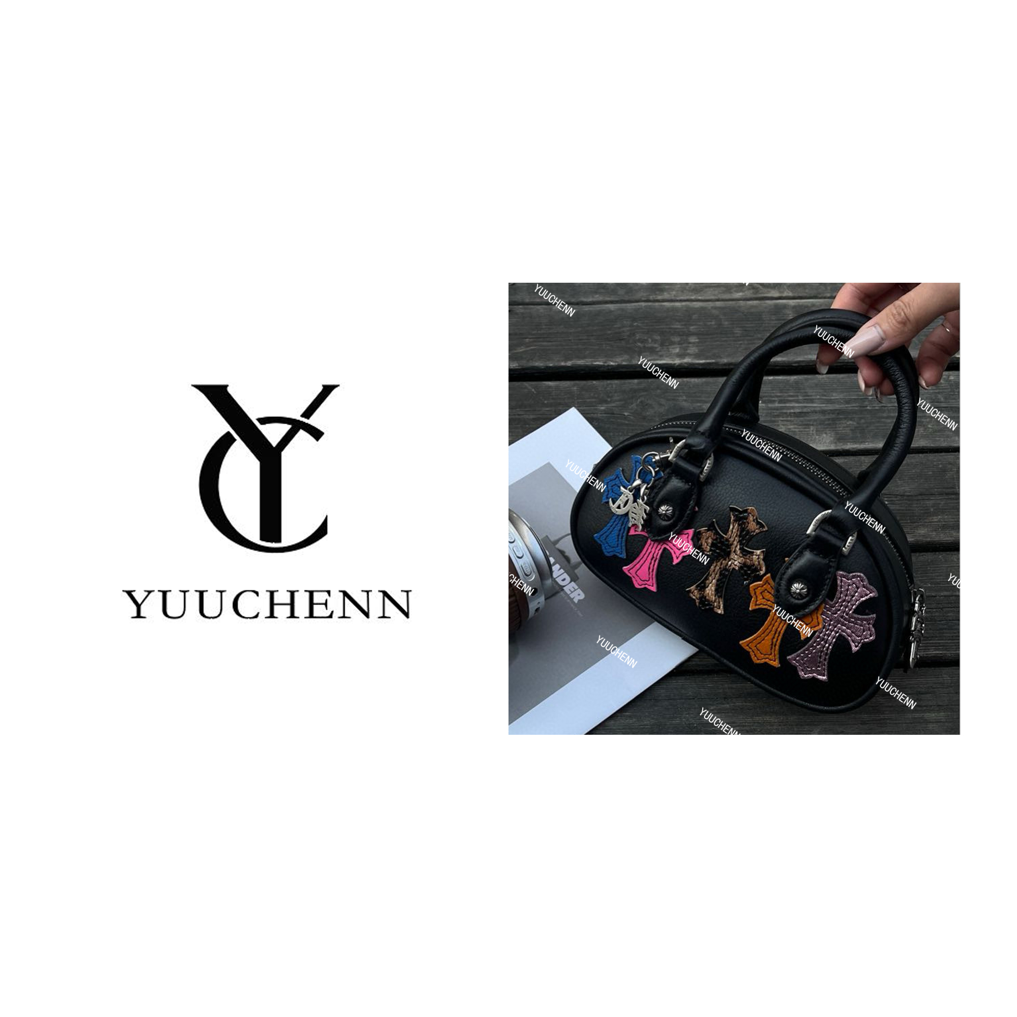 YUUCHENN/20cm原创设计高定真皮包 HH5376