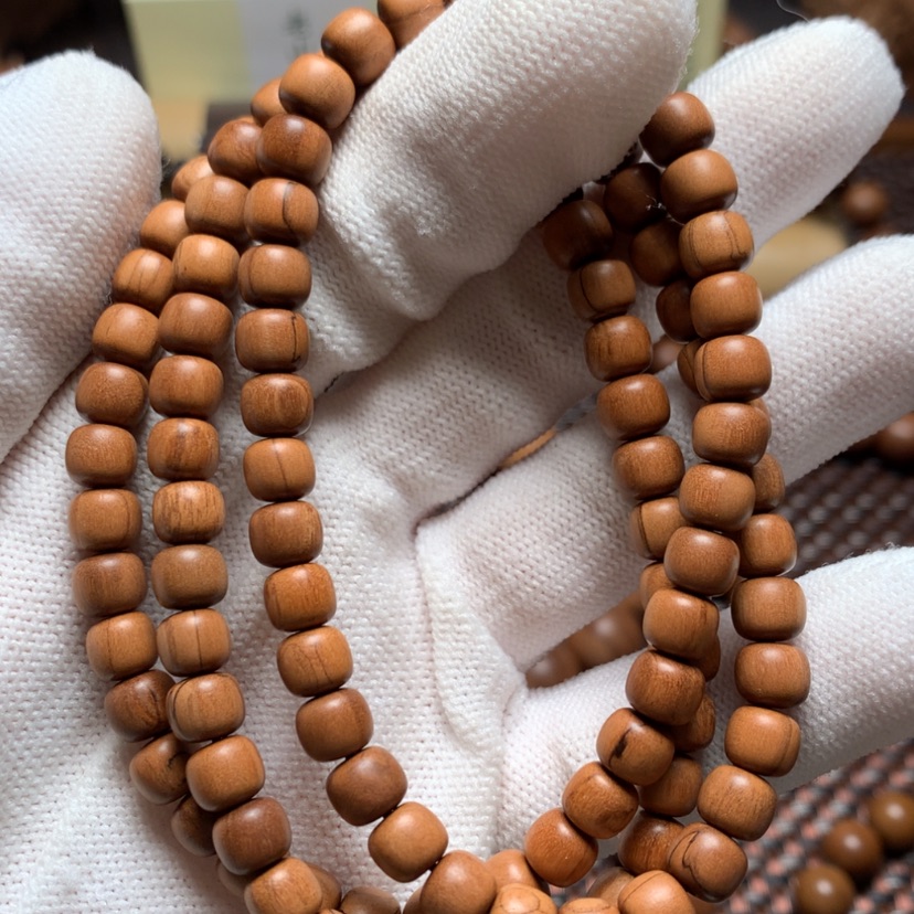 【闪购商品】檀香木手串/手链6*7*108顺纹微瑕处理价