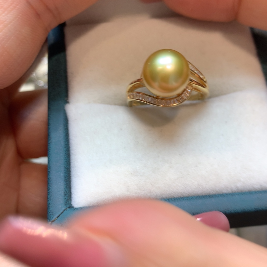 海水珍珠戒指银S925镶嵌