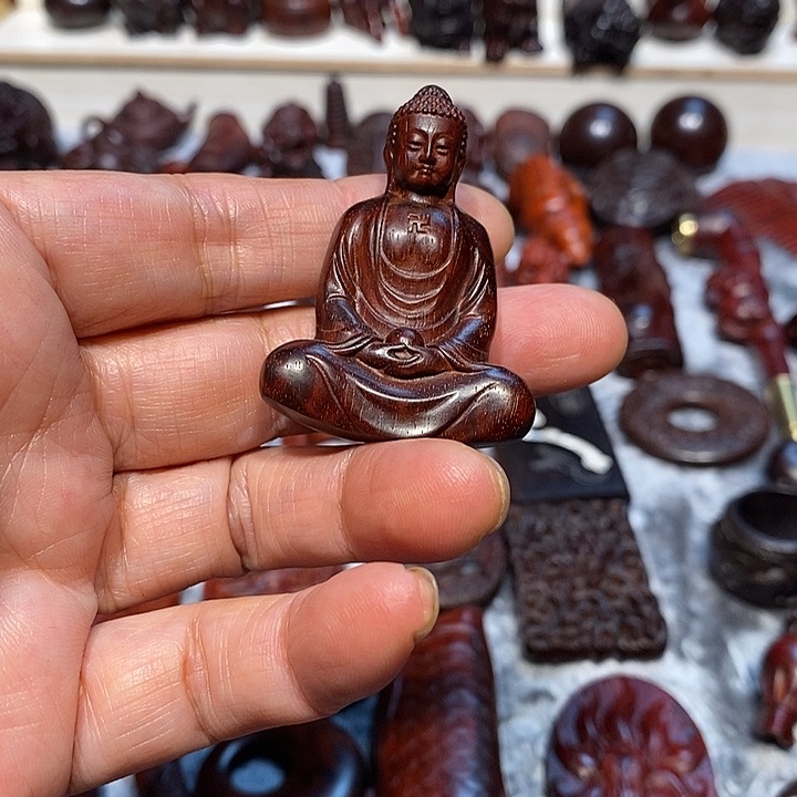 把件小叶紫檀路**镜印度小叶紫檀手把件