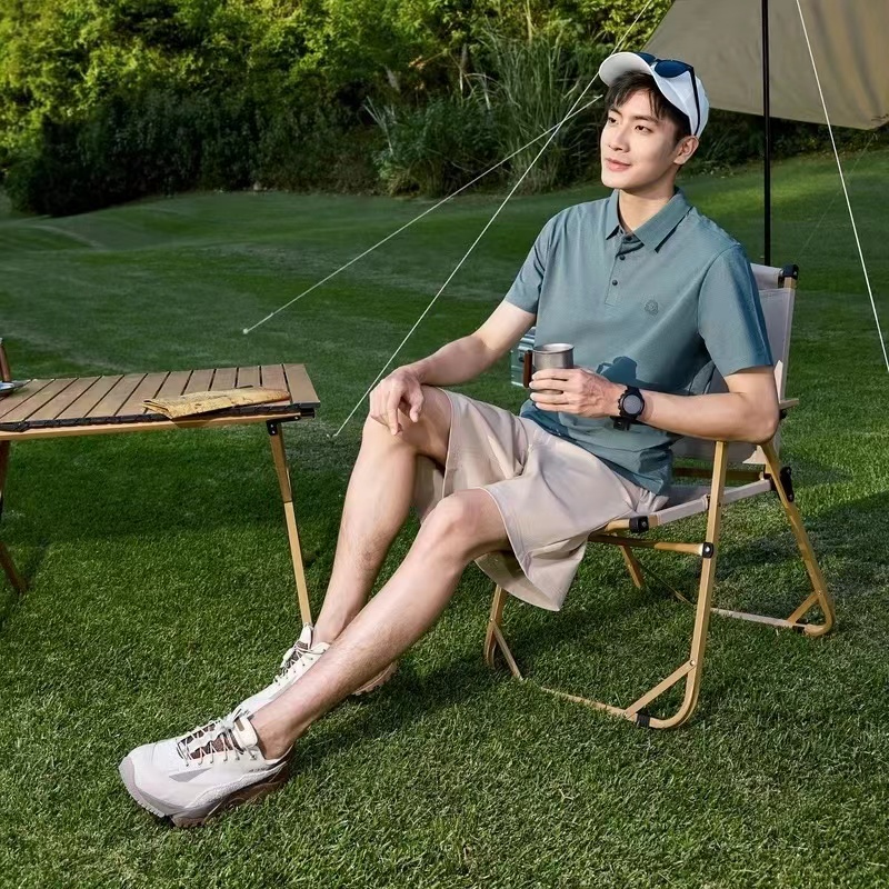 金 【含桑蚕丝】polo衫男短袖夏季薄款时尚提花商务休闲翻领T恤