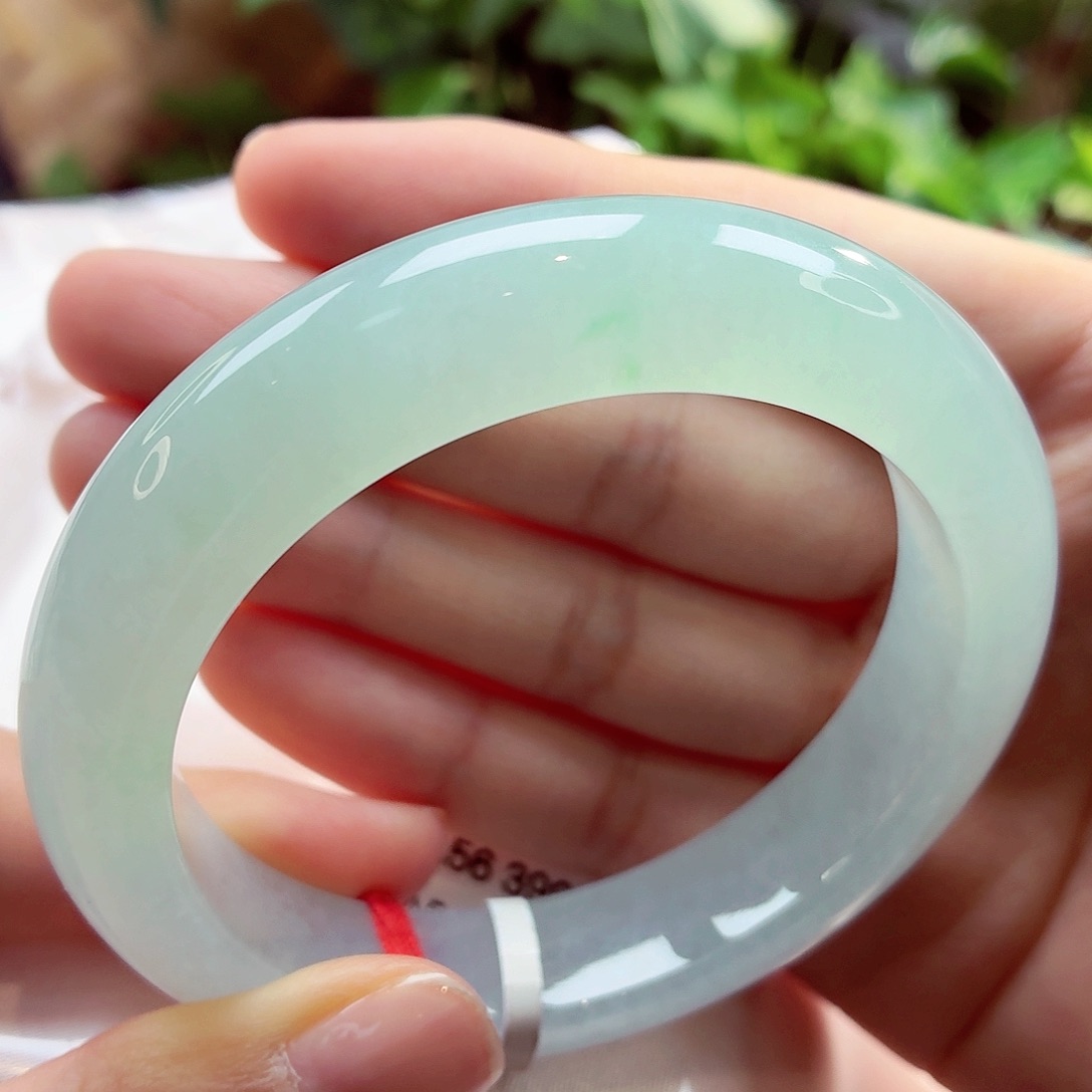 翡翠未镶嵌手镯（圆镯）白月光1