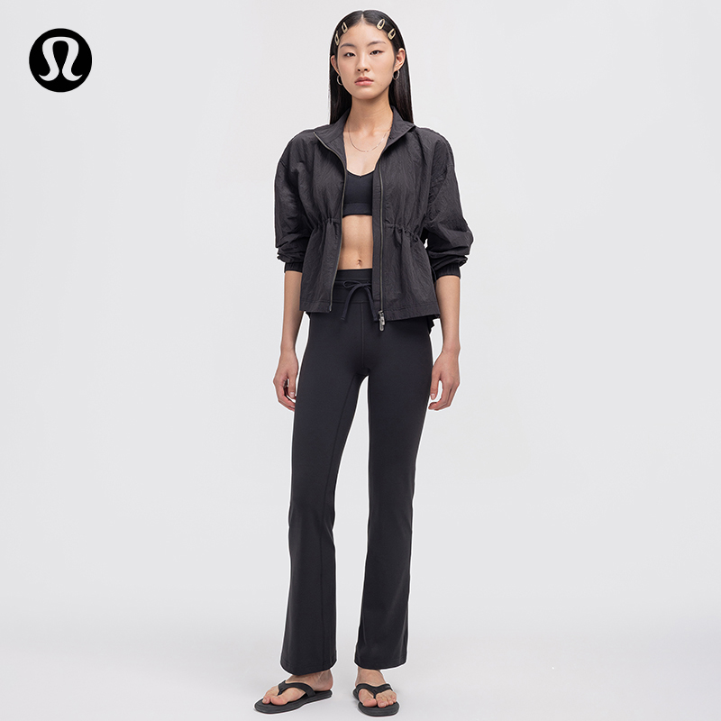 Groove 女士运动带抽绳高腰喇叭裤*常规偏短丨lululemon丨LW5IGGS