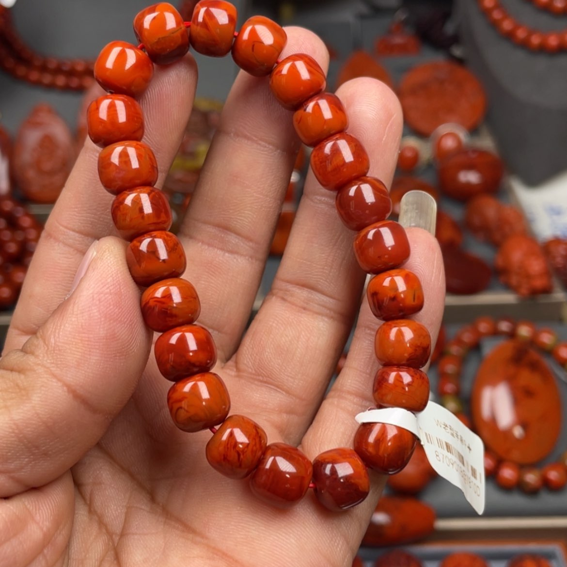 【闪购商品】南红玛瑙珠宝奇石未镶嵌单圈9➕