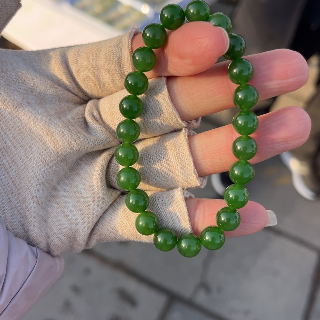 和田玉（碧玉）未镶嵌手链