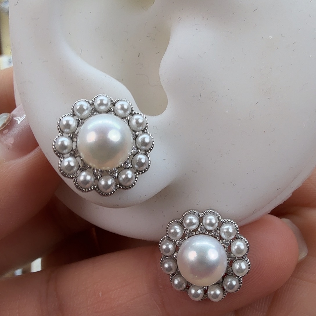 淡水珍珠耳饰未镶嵌