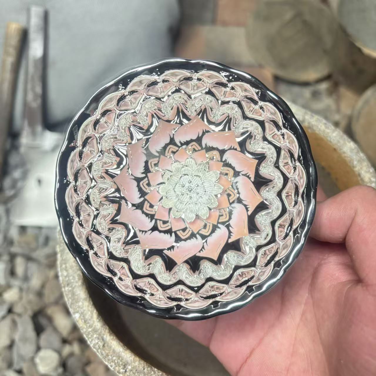 手工茶器 冰清玉洁 红粉佳人主人杯