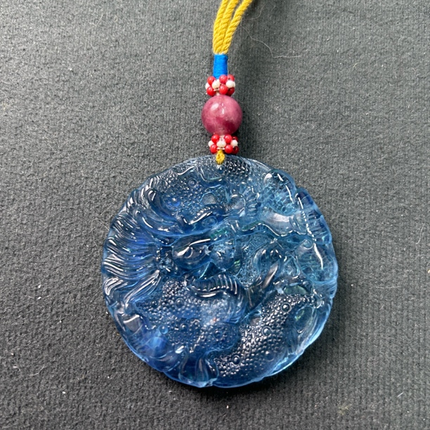 旧藏 海蓝宝挂件 文物商店 老物件 77740