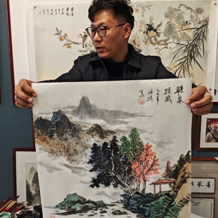 国画贾海瑞老师现场定制