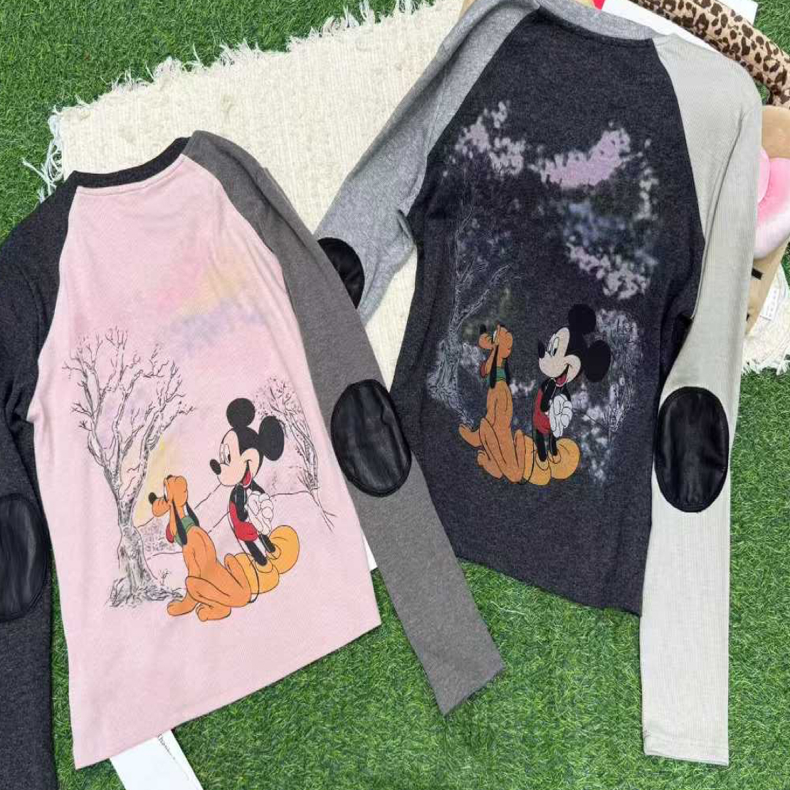 5865#深圳BOHAN秀秀家2025冬季新品树枝磨毛长袖打底T恤女