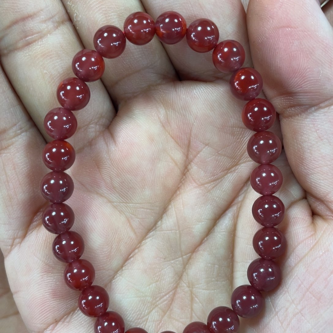 南红玛瑙手串未镶嵌