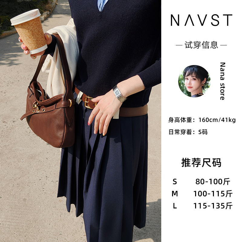 NAVST3.15上新休闲学院风百褶半身裙NC250303DQ2SS