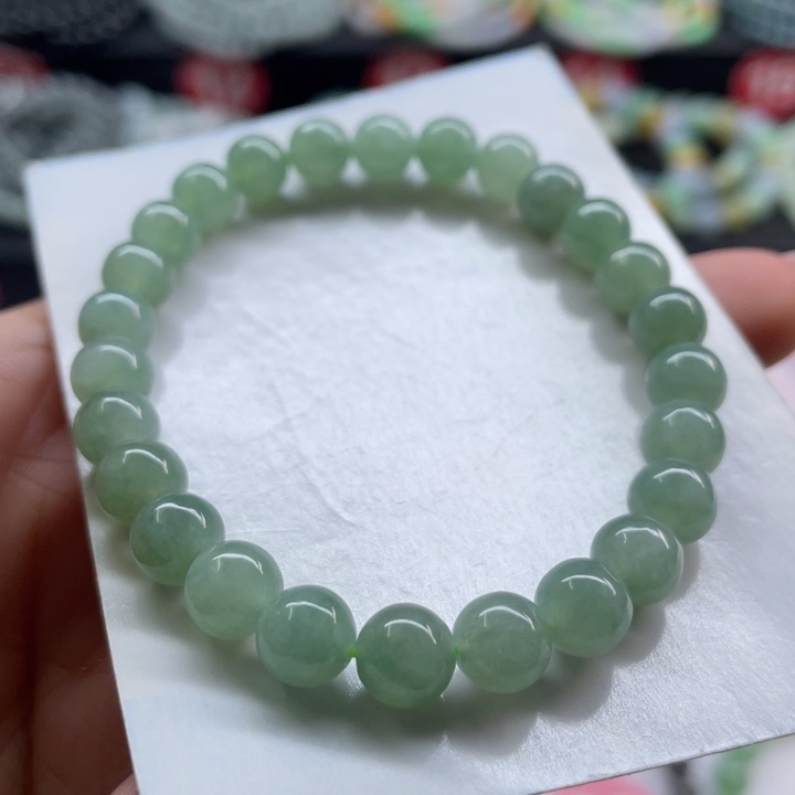 未镶嵌手链翡翠卡7,2有纹