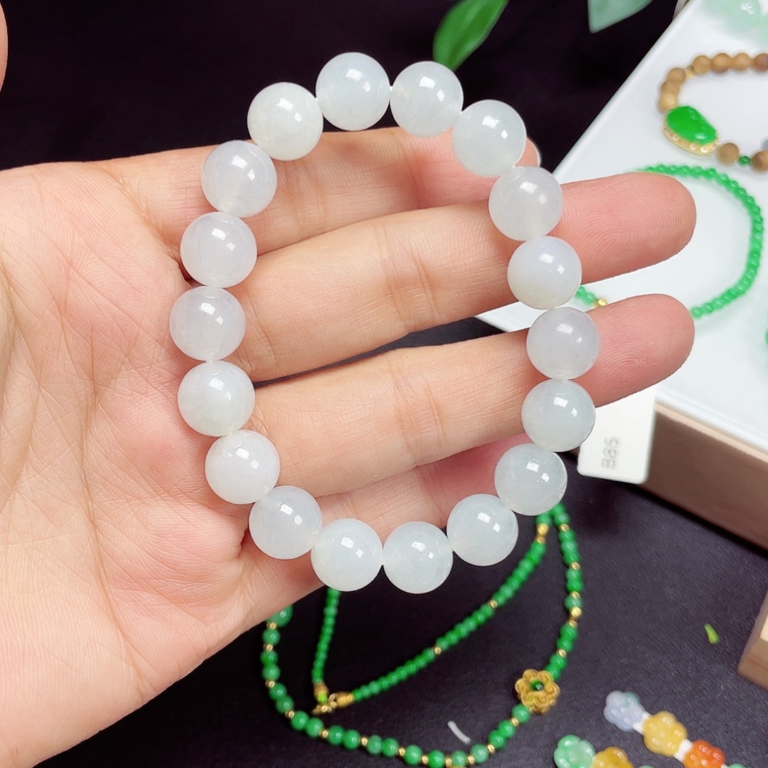 翡翠未镶嵌手链天然缅甸翡翠A货卡11