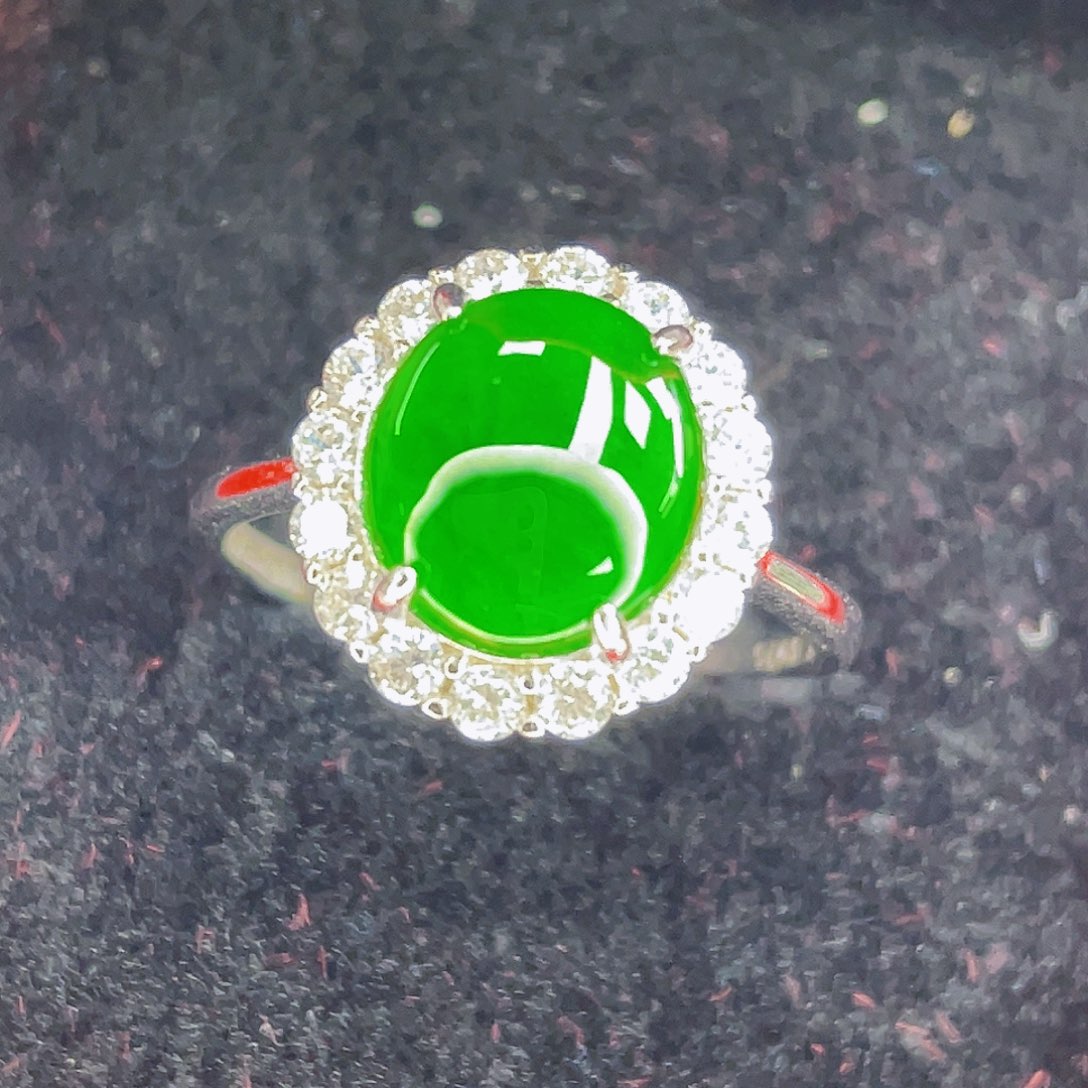 翡翠吊坠(不含链)银S925镶嵌