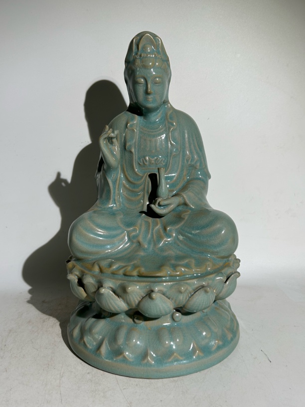 汝窑观音像纯手工陶瓷