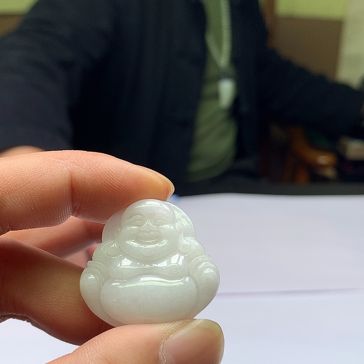 翡翠未镶嵌颈饰天然翡翠A货佛公
