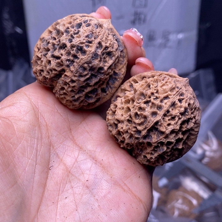 把件文玩核桃云南野生铁核桃186号42mm