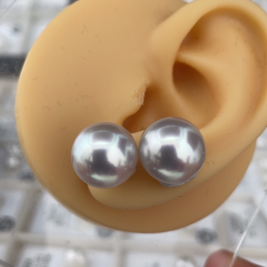 定制海水珍珠未镶嵌耳饰