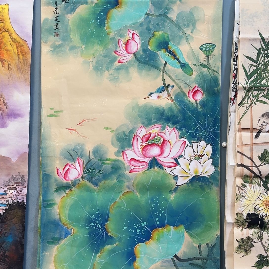 纯手绘国画作品好看四尺