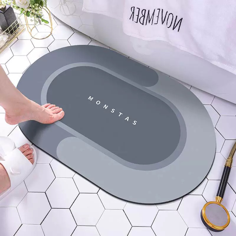 硅藻泥吸水地毯卫生间门口防滑速干脚垫轻奢软垫地毯 买一送一！