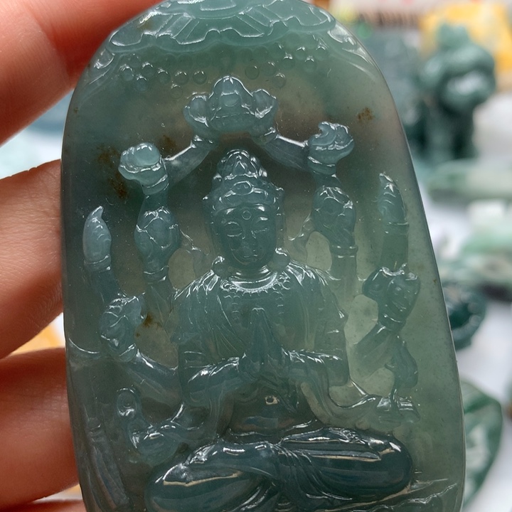 翡翠颈饰未镶嵌保真天然A货翡翠
