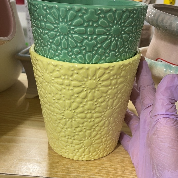 红陶陶瓷花盆满12米包邮