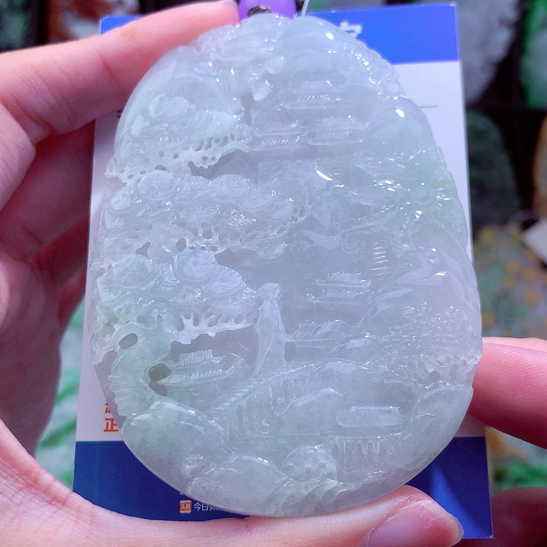 翡翠未镶嵌颈饰天然