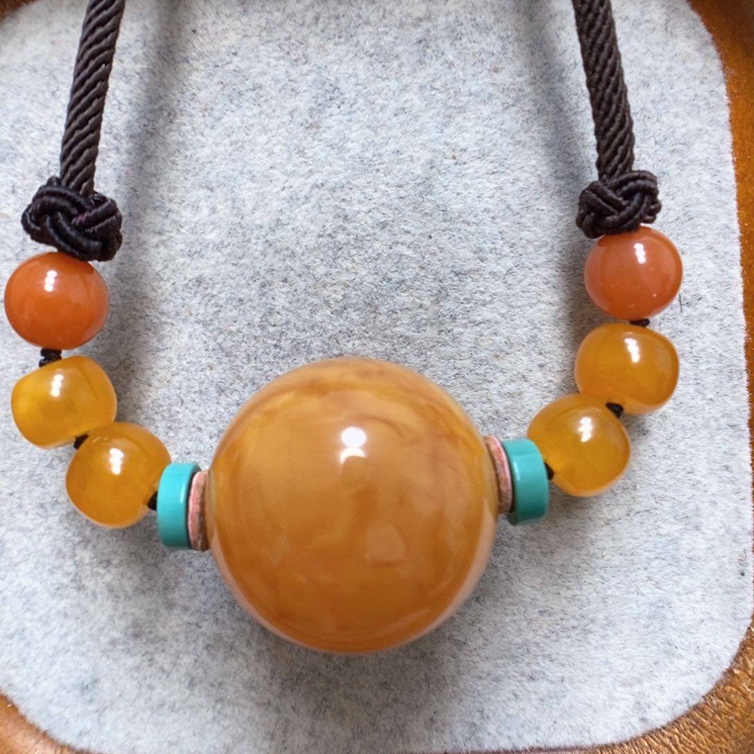 蜜蜡颈饰未镶嵌蜜蜡