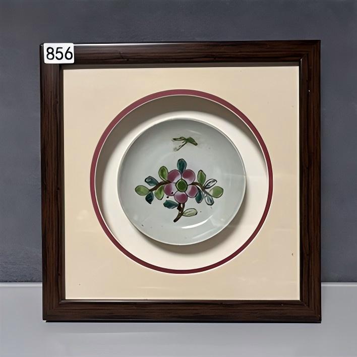 lot1.晚清时期古董盘框裱画-N23GS019988