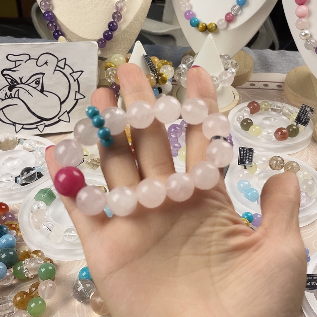 银S925镶嵌手链烟晶