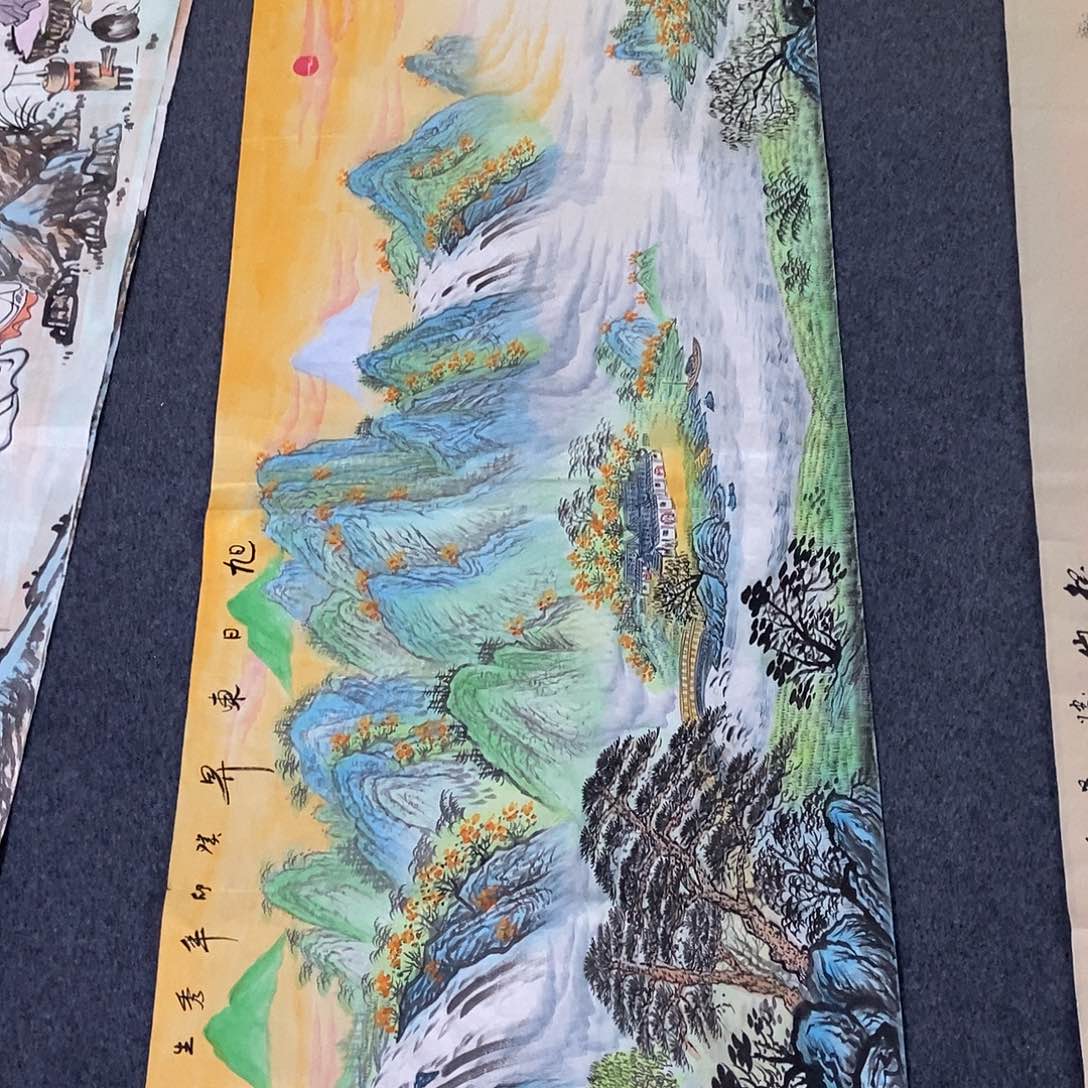 国画小六尺山水一副