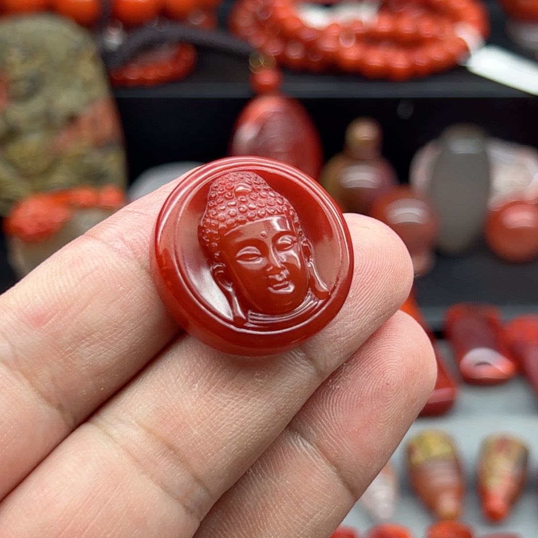 南红玛瑙单珠未镶嵌