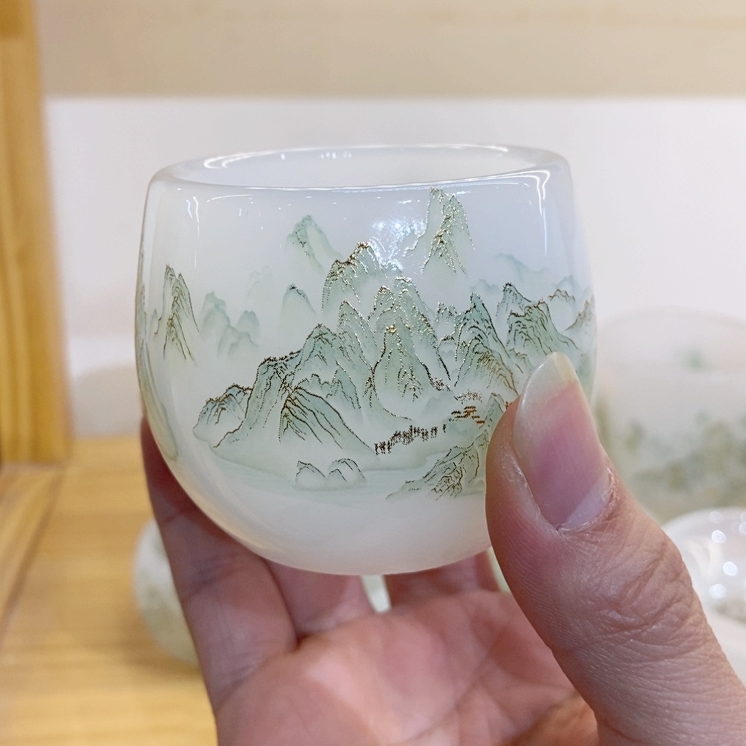 千里江山琉璃主人杯