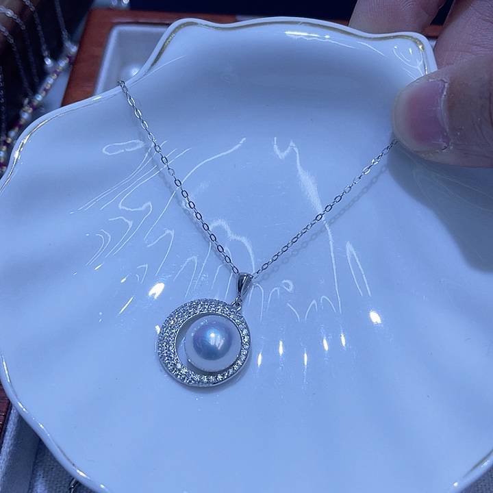 淡水珍珠颈饰银S925镶嵌