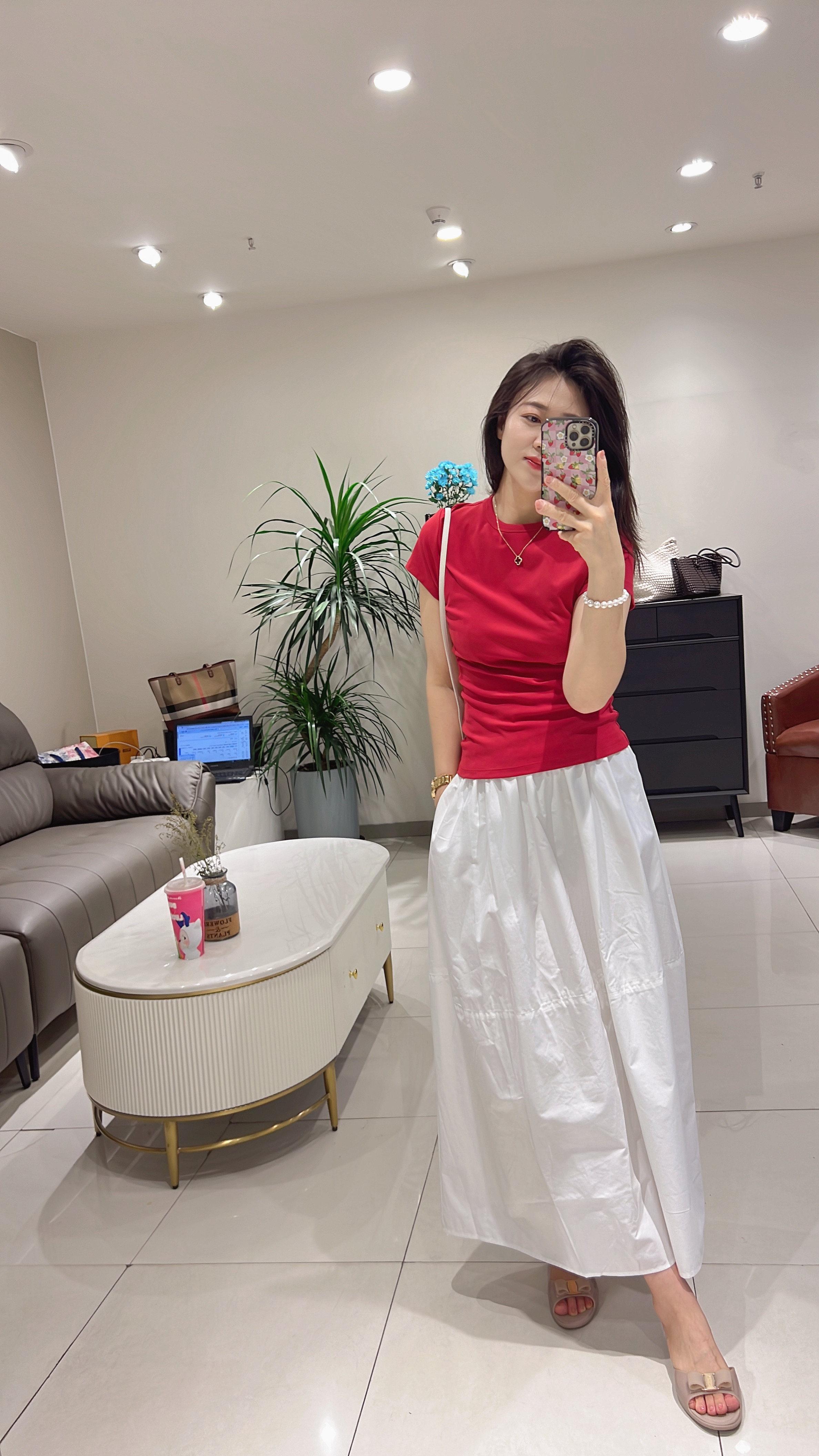 【雅祺YAQI】松紧腰“花苞半裙”